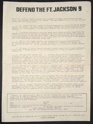 Defend the Ft. Jackson 9 [handbill