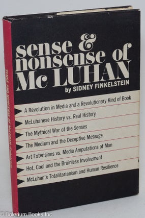 Cat.No: 36906 Sense and nonsense of McLuhan. Sidney Finkelstein