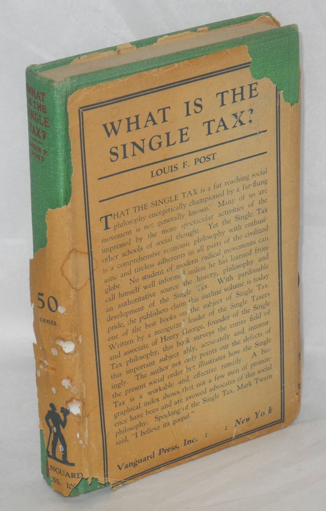 Cat.No: 37917 What is the single tax? Louis Freeland Post.