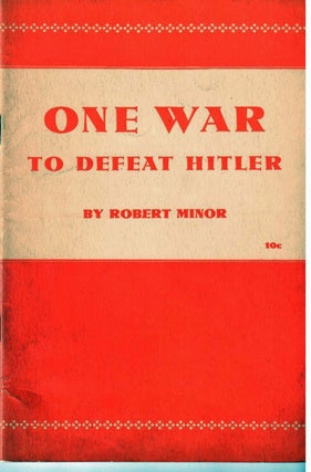 One war to defeat Hitler
