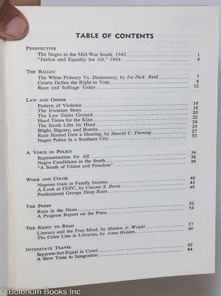 Changing patterns in the new south; a unique record of the growth of democracy in the South in the last decade, from the pages of the Southern Regional Council's publication NEW SOUTH