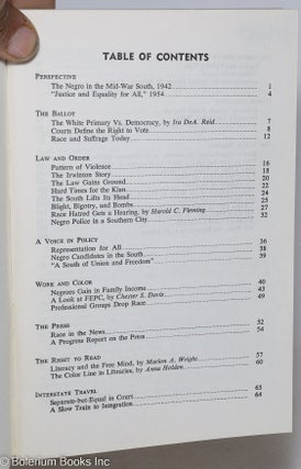 Changing patterns in the new south; a unique record of the growth of democracy in the South in the last decade, from the pages of the Southern Regional Council's publication NEW SOUTH