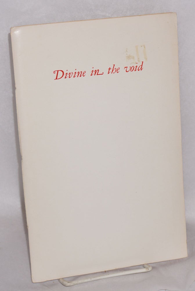 Cat.No: 41006 The Four Zoas journal of poetry & letters. Carthago delenda est: 1976 [cover title: Divine in the void]