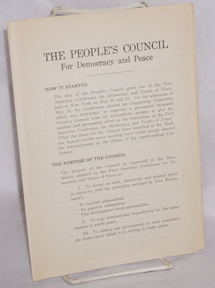 Cat.No: 41939 The People's Council for Democracy and Peace