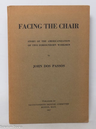 Cat.No: 4212 Facing the chair; story of the Americanization of two foreignborn workmen....