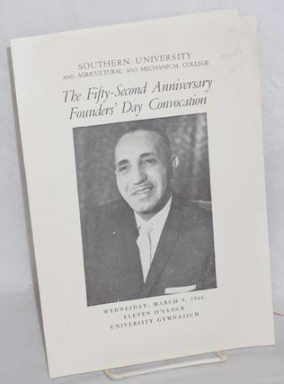 Cat.No: 42288 The fifty-second anniversary founder's day convocation; Wednesday, March 9,...