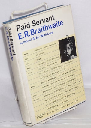 Cat.No: 4369 Paid servant. E. R. Braithwaite