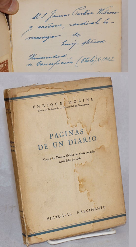 Cat.No: 44579 Paginas de un diario; viaje a los Estados Unidos de Norte América, Abril-Julio de 1940. Enrique Molina.