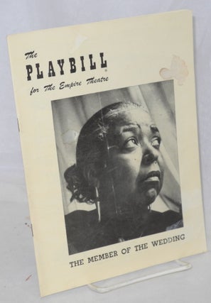 Cat.No: 45122 The member of the wedding: the playbill for the Empire Theatre