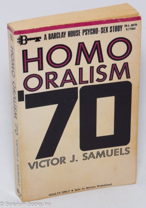 Cat.No: 45587 Homo Oralism '70. Victor Banis, Sam Dodson