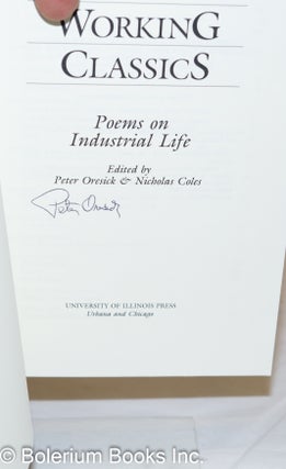 Working classics; poems on industrial life