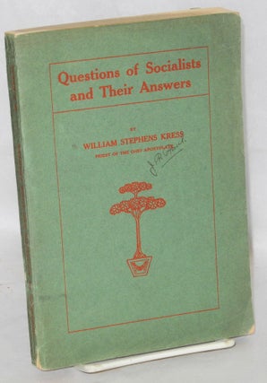 Cat.No: 47222 Questions of Socialists and their answers. Second ediiton, revised and...