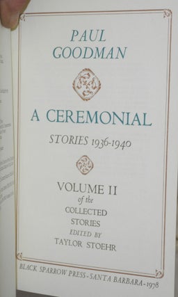 A ceremonial: stories 1936-1940