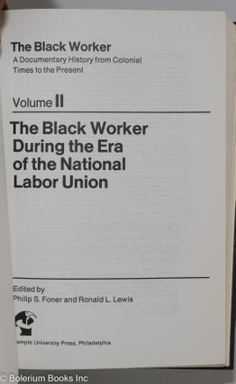 The black worker during the era of the National Labor Union