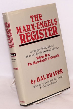 Cat.No: 50484 The Marx-Engels register; a complete bibliograpahy of Marx and Engels'...
