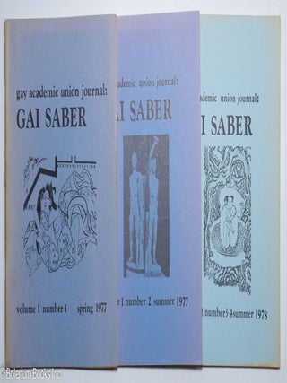Cat.No: 51000 Gay Academic Union Journal: Gai saber; vol. 1 no. 1 (spring 1977) - vol. 1,...