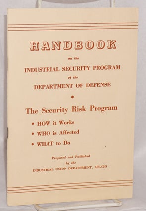 Cat.No: 53390 Handbook on the industrial security program of the Department of Defense:...