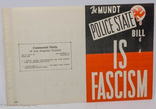 The Mundt Police State Bill is fascism