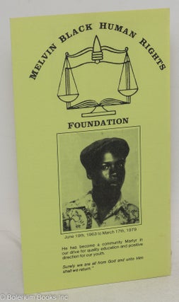 Cat.No: 54204 Melvin Black Human Rights Foundation