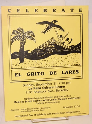 Cat.No: 54503 Celebrate el Grito de Lares [handbill]. Puerto Rican Socialist Party Puerto...