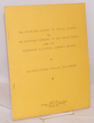 Cat.No: 55195 The Jefferson School of Social Science vs. the Attorney General of the...
