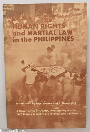 Cat.No: 55502 Human rights and martial law in the Philippines; a report of an...