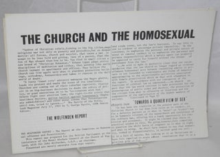 Cat.No: 58366 The Church and the Homosexual