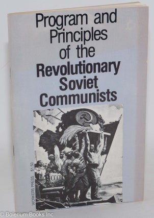 Cat.No: 59873 Program and principles of the Revolutionary Soviet Communists