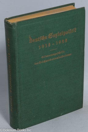 Cat.No: 60767 Deutsche sozialpolitik 1918 - 1928 erinnerungsschrift des...