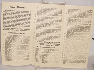 Techniques of church-labor cooperation in the local community: Report of Commission 8 made at Cincinnati Conference of the National Religion and Labor Foundation, March 30, 1949