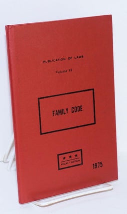 Cat.No: 64454 Family Code Law no. 1289, of February 14,1975. Cuban Ministry of Justice