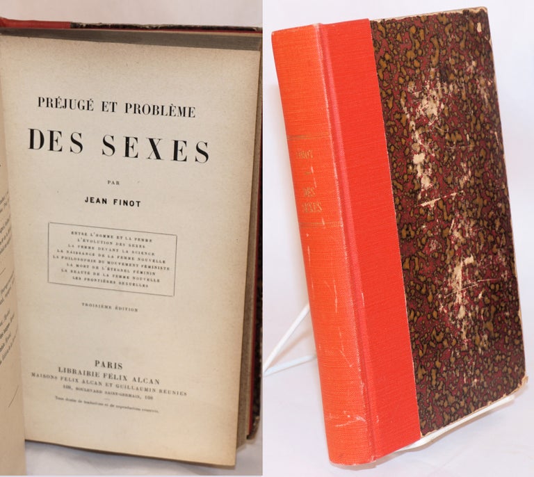 Cat.No: 64860 Prejuge et probleme des sexes, troisieme edition. Jean Finot.