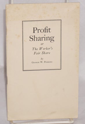 Cat.No: 65262 Profit sharing or the worker's fare share: address before the National...