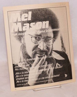 Cat.No: 65409 Mel Mason for governor/para governador. Mel Mason