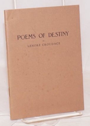 Cat.No: 67021 Poems of destiny [The severed dynasty, a tragedy, Liars in Paradise, a...