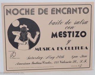 Cat.No: 67049 Noche de encanto: baile de salsa con Mestizo y Musica es Cultura [handbill