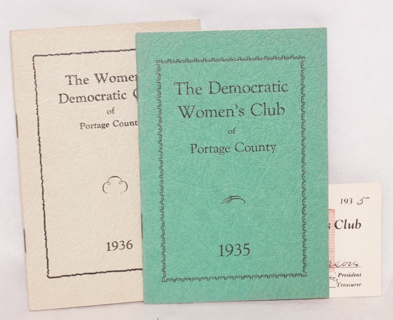 Cat.No: 67130 The democratic women's club of Portage County / 1935 [with] The women's democratic club* of Portage County / 1936 [two items]
