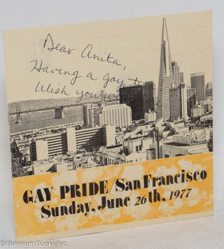 Cat.No: 67947 Dear Anita, having a gay time, wish you were here. [postcard] Gay Pride /...