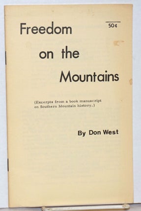 Cat.No: 69080 Freedom on the mountains. (Excerpts from a book manuscript on southern...