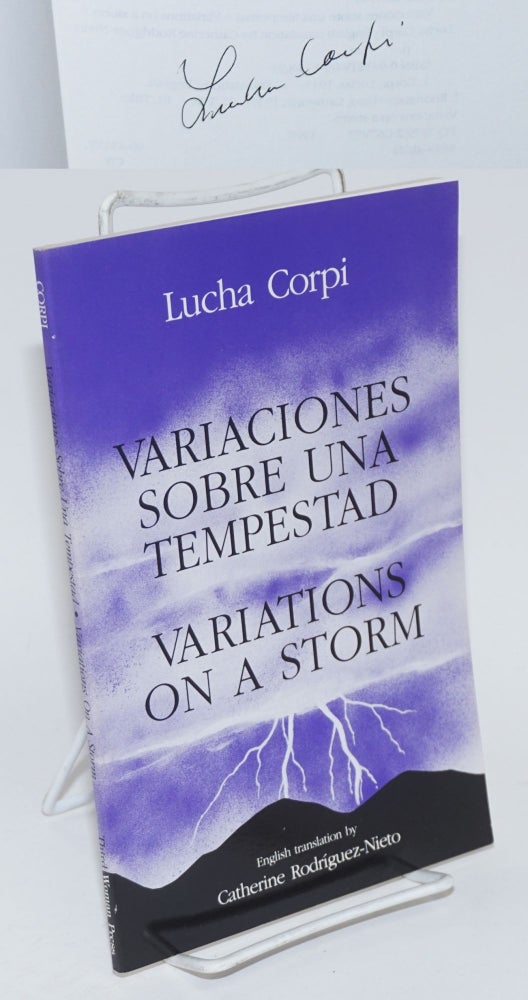 Cat.No: 69667 Variaciones sobre una tempestad/variations on a storm [SIGNED]. Lucha Corpi, English, Catherine Rodríguez-Nieto.