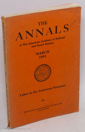 Cat.No: 7094 Labor in the American economy. Gordon S. Watkins, ed