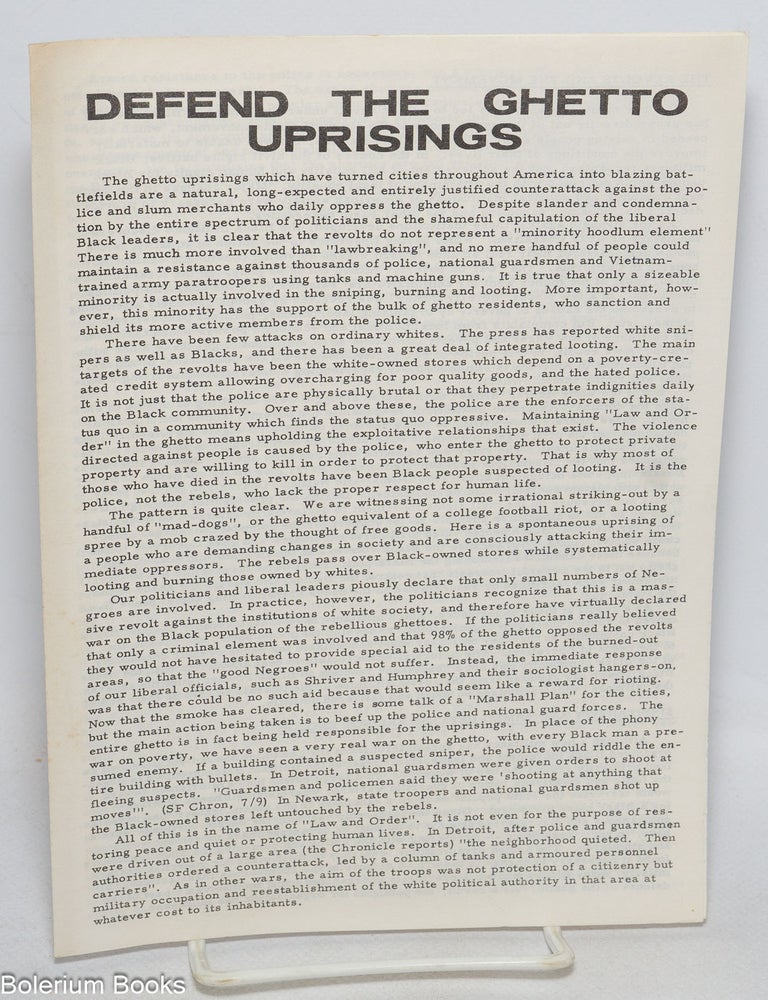 Cat.No: 71031 Defend the ghetto uprisings