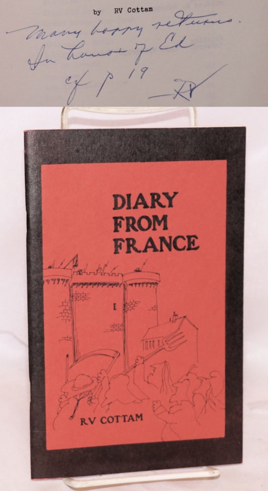 Cat.No: 71164 Diary from France [inscribed & signed]. RV Cottam.