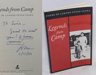Cat.No: 73008 Legends from camp: poems. Lawson Fusao Inada