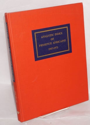 Cat.No: 73090 Analytic index of Presence Africaine (1947-1972). Femi Ojo-Ade, comp