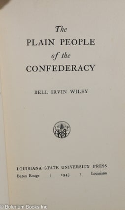 The plain people of the Confederacy