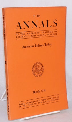 Cat.No: 73387 American Indians today [in The annals of the American academy of political...