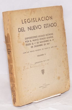 Cat.No: 74286 Legislación del nuevo estado: decretos, órdenes y disposiciones dictados...