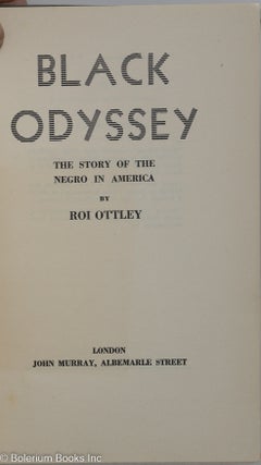 Black odyssey; the story of the Negro in America
