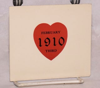 Cat.No: 78167 February Third 1910 [cover title] [invitation card] Annual Ball given by...